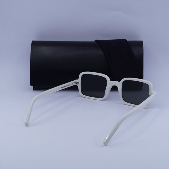Saint Laurent SL332 003 Rectangle Sunglasses - Ivory/Grey - Picture 9 of 9